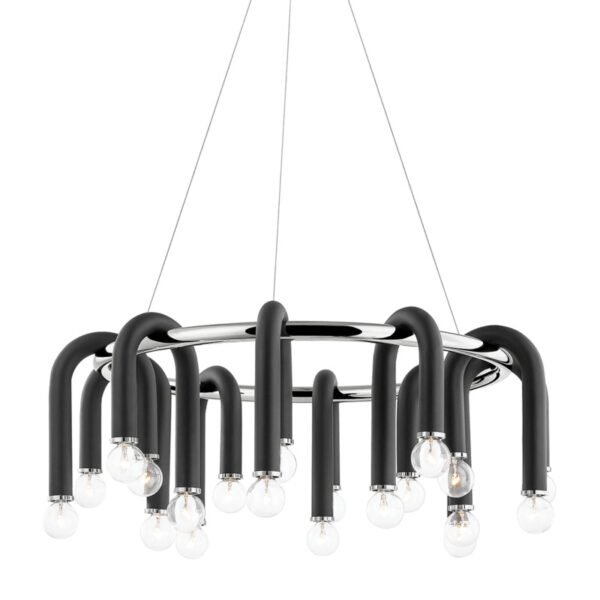 Mitzi by Hudson Valley Lighting Whit Chandelier H382820 PN BK