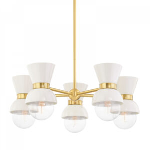 Mitzi by Hudson Valley Lighting Gillian Chandelier H469805 AGB CCR