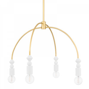 Mitzi by Hudson Valley Lighting Flora Chandelier H471804 AGB