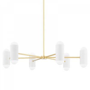 Mitzi by Hudson Valley Lighting Kira Chandelier H484812 AGB SWH
