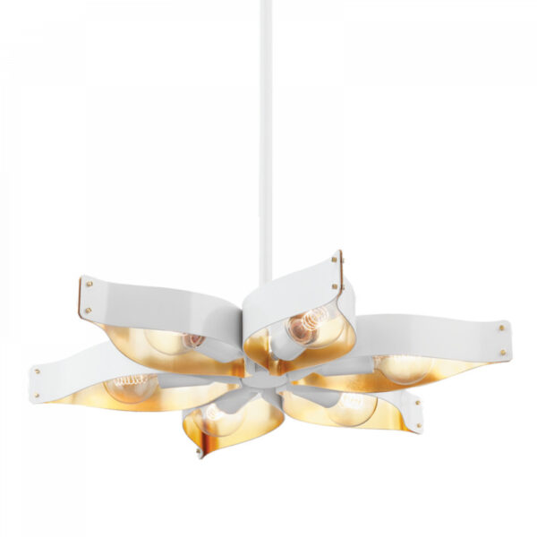 Mitzi by Hudson Valley Lighting Nala Chandelier H658806 SWH GL