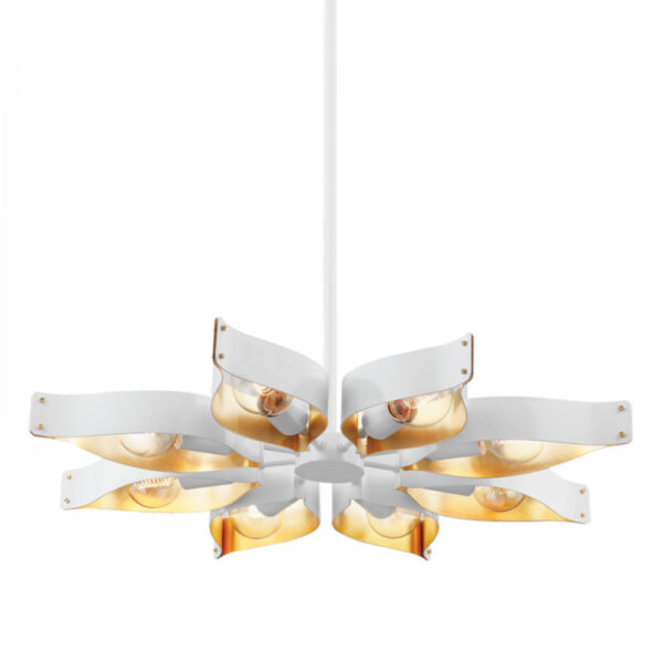 Mitzi by Hudson Valley Lighting Nala Chandelier H658808 SWH GL