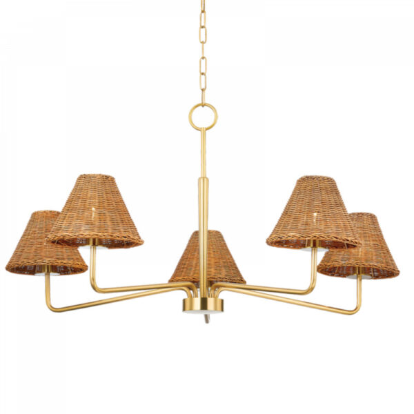 Mitzi by Hudson Valley Lighting Issa Chandelier H704805 AGB