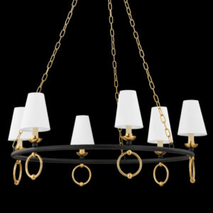 Mitzi by Hudson Valley Lighting HAVERFORD Chandelier H757806 AGB TBK