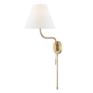 Mitzi by Hudson Valley Lighting Patti Plug in Sconce HL240101 AGB