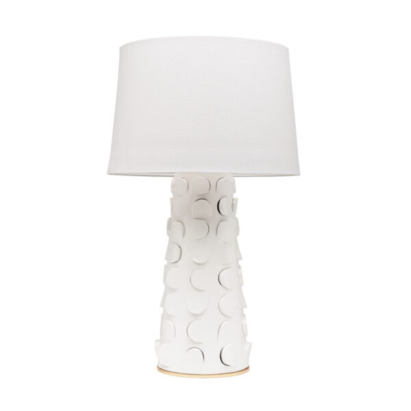 Mitzi by Hudson Valley Lighting Naomi Table Lamp HL335201 WH GL
