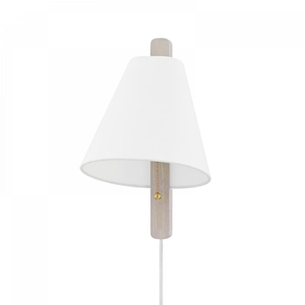 Mitzi by Hudson Valley Lighting Ellen Plug in Sconce HL636201 AGB WWA