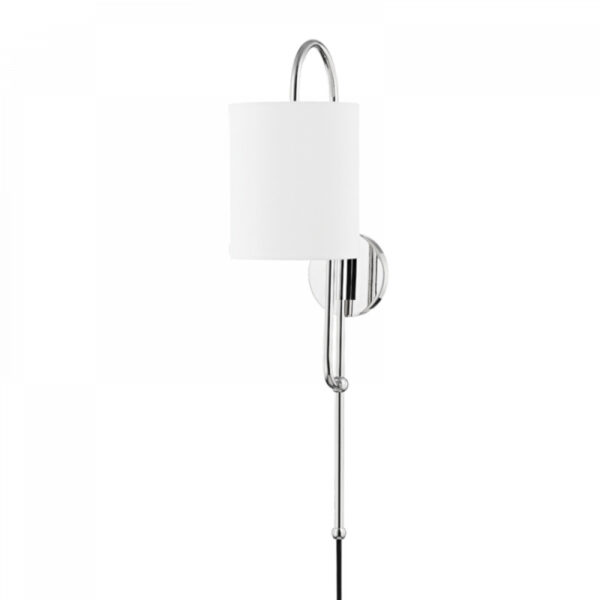 Mitzi by Hudson Valley Lighting Caroline Plug in Sconce HL641201 PN