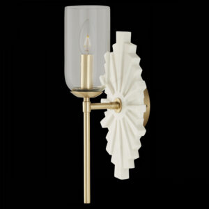 Currey Benthos White Wall Sconce 5800 0026