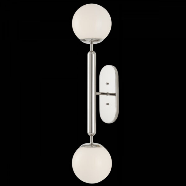 Currey Barbican Double Light Nickel Wall Sconce 5800 0033