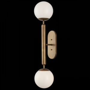 Currey Barbican Double Light Brass Wall Sconce 5800 0034
