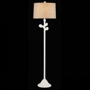 Currey Charny White Floor Lamp 8000 0133