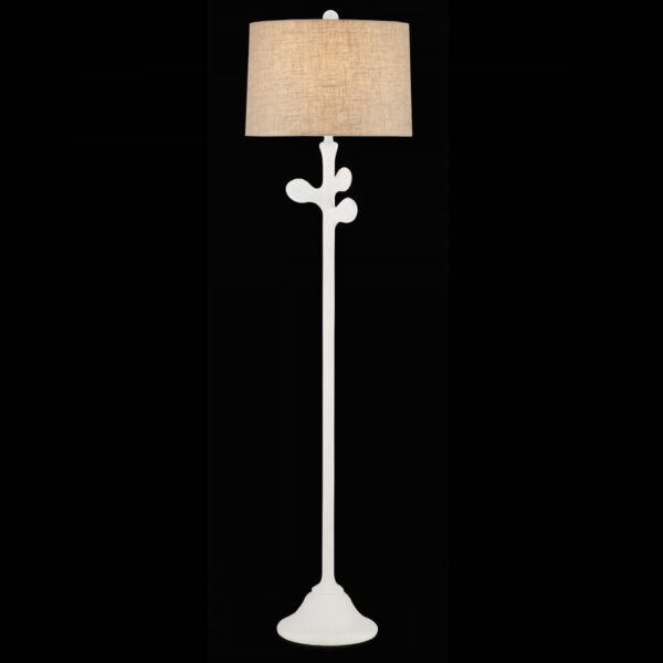 Currey Charny White Floor Lamp 8000 0133