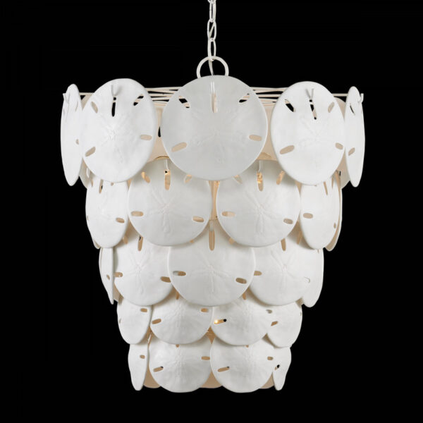 Currey Tulum White Chandelier 9000 1113