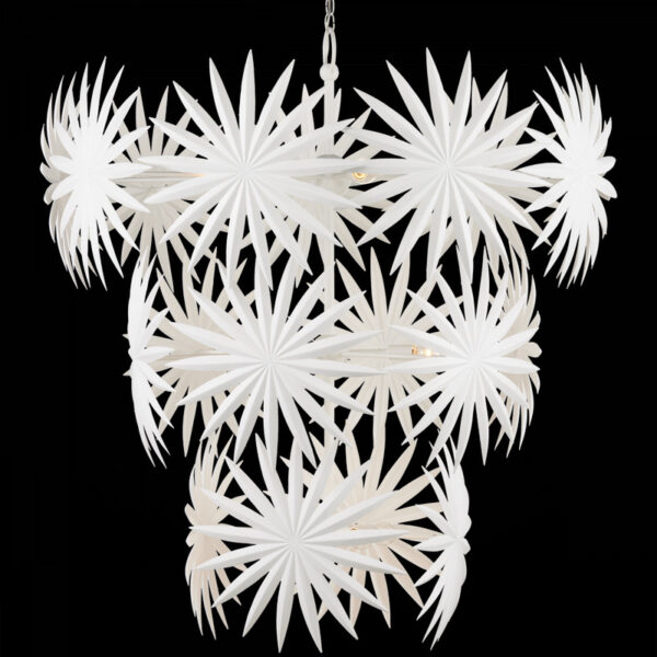 Currey Bismarkia Large White Chandelier 9000 1114