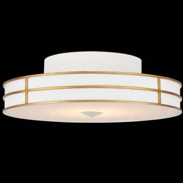 Currey Fielding White Flush Mount 9999 0072