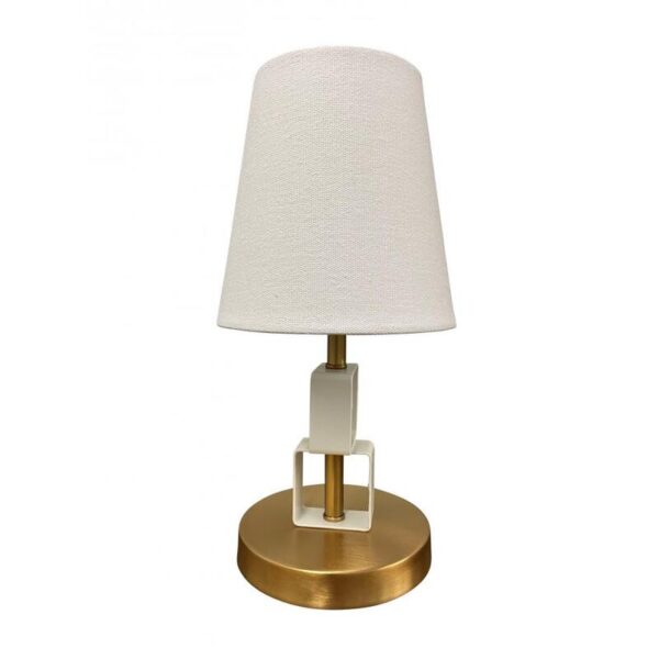 House of Troy Bryson Mini Weathered Brass And White Accent Lamp B208 WB WT