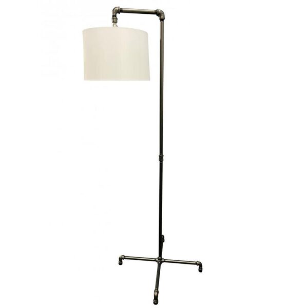 House of Troy Studio Industrial Granite Downbridge Floor Lamp With Fabric Shade ST601 GT