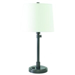 House of Troy Townhouse Adjustable Table Lamp with Convenience Outlet TH751 OB