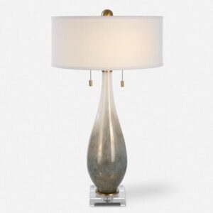 Uttermost Cardoni Bronze Glass Table Lamp 30231