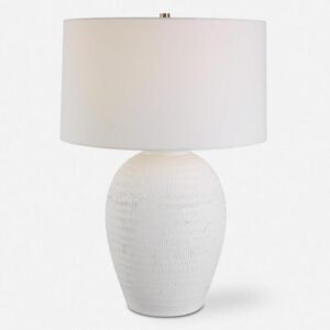 Uttermost Reyna Chalk White Table Lamp 30236 1