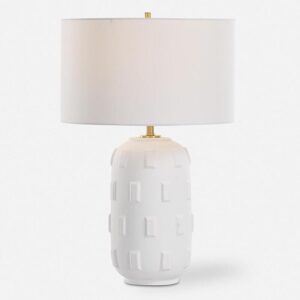 Uttermost Emerie Textured White Table Lamp 30256 1
