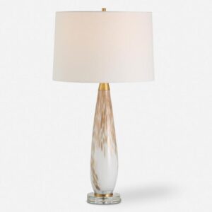 Uttermost Lyra White & Gold Table Lamp 30262
