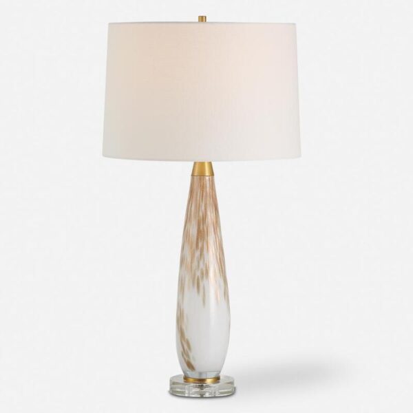 Uttermost Lyra White & Gold Table Lamp 30262