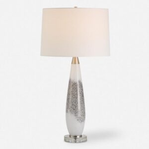Uttermost Quinn White & Silver Table Lamp 30263