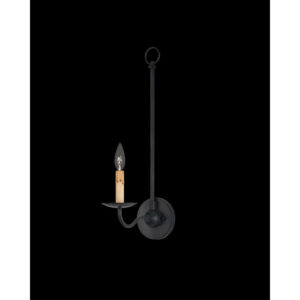 Currey Saxon Single Light Black Wall 5000 0263