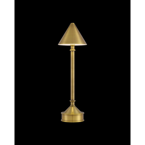 Currey Traipse Brass Cordless Table Lamp 6700 0007