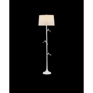 Currey Piaf White Floor Lamp 8000 0158