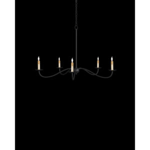 Currey Saxon Small Black Chandelier 9000 1257