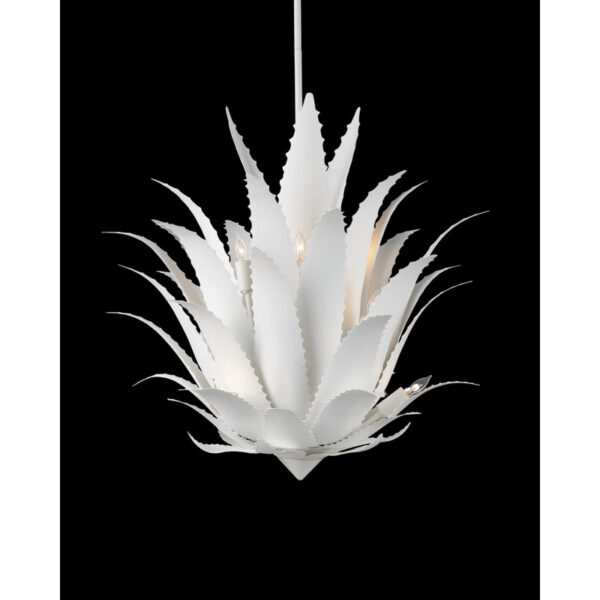 Currey Agave White Chandelier 9000 1263