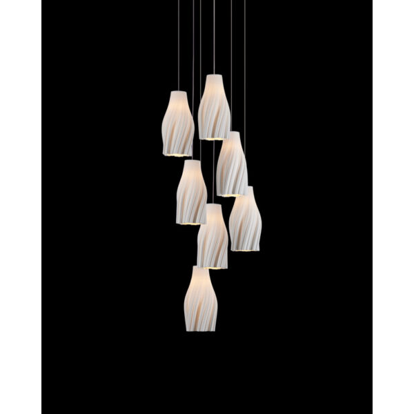 Currey Posh 7 Light Round Multi Drop Pendant 9000 1272