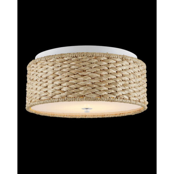 Currey Colchester Raffia Flush Mount 9999 0056