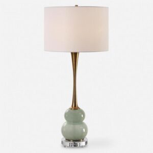 Sanctuary Green Gray Table Lamp 30298 1