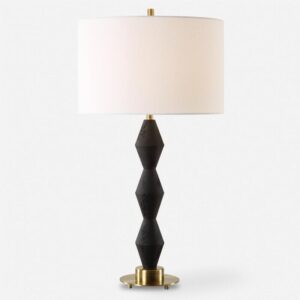 Threefold Black Stone Table Lamp 30348 1