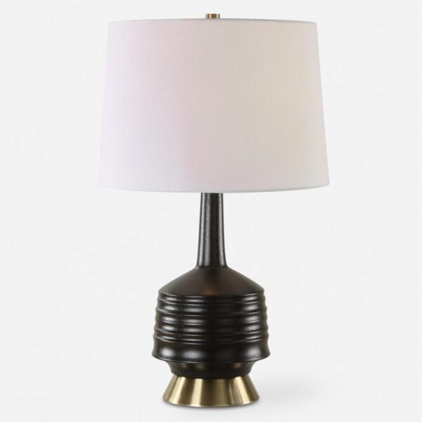 Foster Black Glaze Table Lamp 30353 1