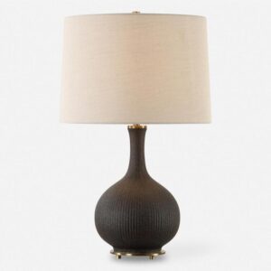 Uttermost Rimini Black Glaze Table Lamp 30373