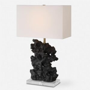 Basalt Black Stone Table Lamp 30386 1