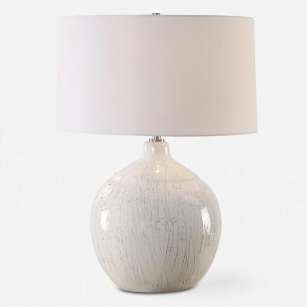 Uttermost Dribble White Glaze Table Lamp 30411