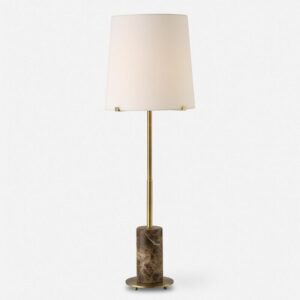 Uttermost Sepia Brown Marble Buffet Lamp 30422