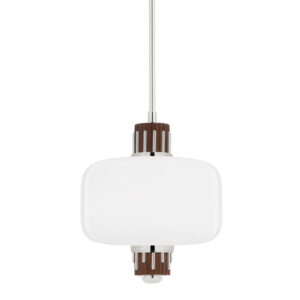 1 LIGHT PENDANT W/ LIGHT WALNUT ACCENT 3817 PN