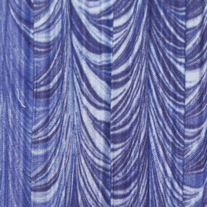 Deep Drum Hardback Lampshade - Blue Draped Mushroom Pleat
